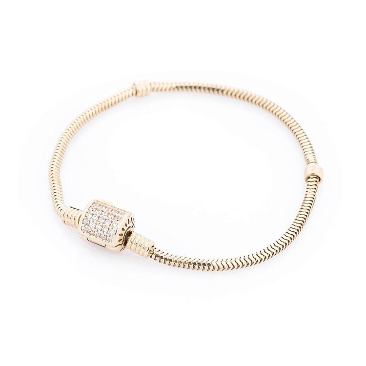 Золотой браслет с фианитами б02665 от ювелирного магазина Оникс