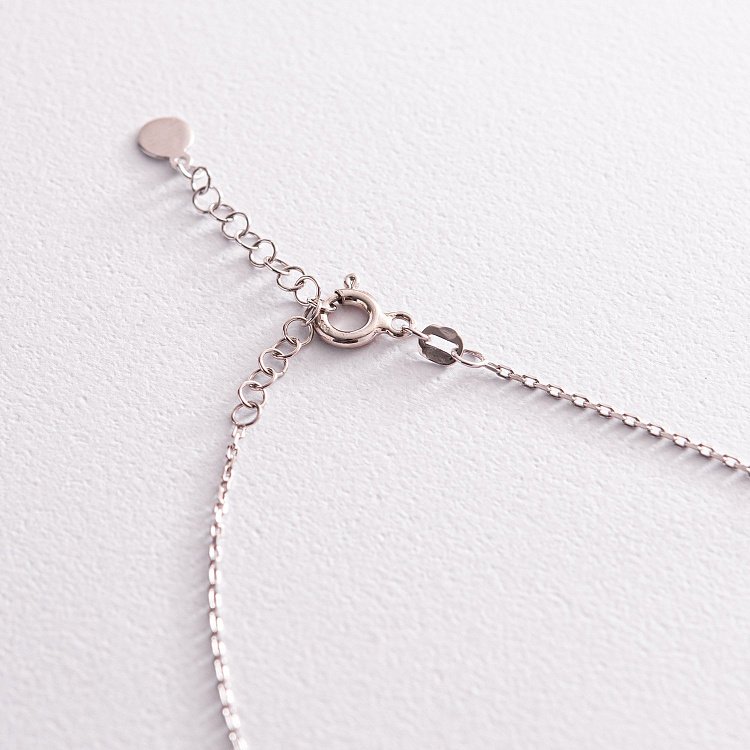 Серебряное колье с фианитами 181206 от ювелирного магазина Оникс - 3