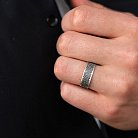 Серебряное обручальное кольцо "Вышиванка" 1114обр от ювелирного магазина Оникс - 16