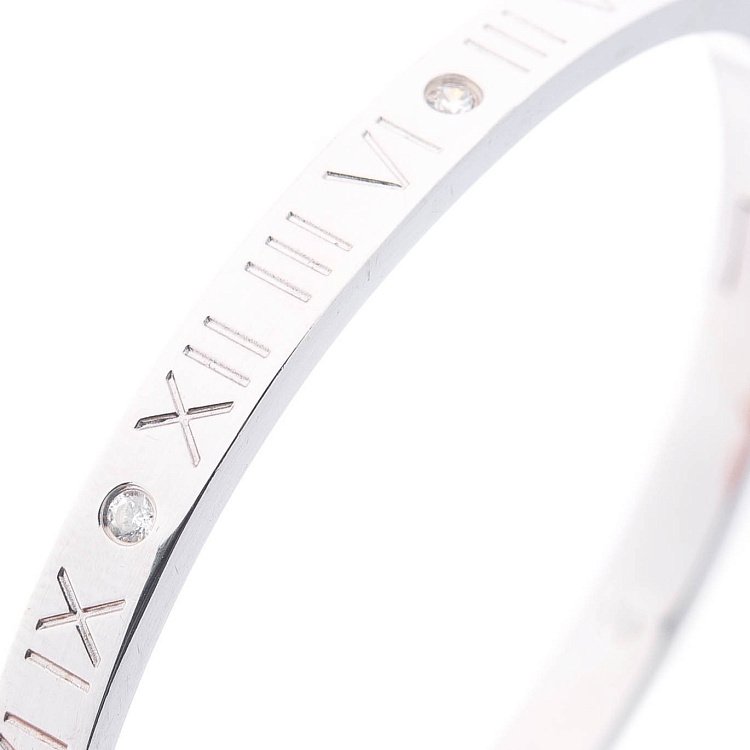 Жесткий серебряный браслет (фианиты) 141296 от ювелирного магазина Оникс - 2