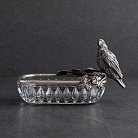 Серебряная фигура с попугаем ручной работы 23120 от ювелирного магазина Оникс