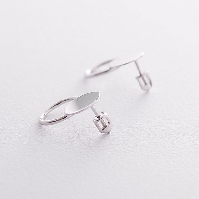 Золоті сережки-пусети "Кружечки" с06687 №4