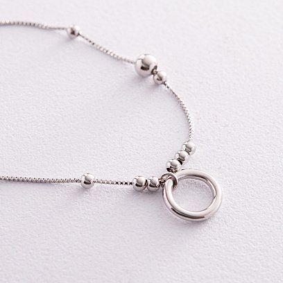 Серебряный браслет "Круговорот" с шариками 141621 №3