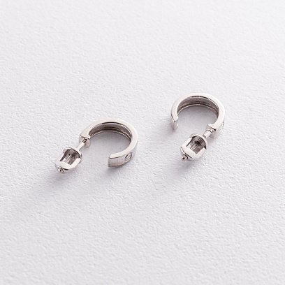 Золотые серьги - пусеты "Love" с07445 №7