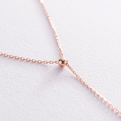 Колье "Шарик" в красном золоте кол01983 №4