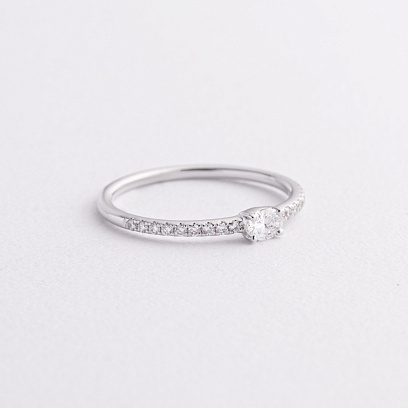 Помолвочное золотое кольцо с бриллиантами кб0598ri №2