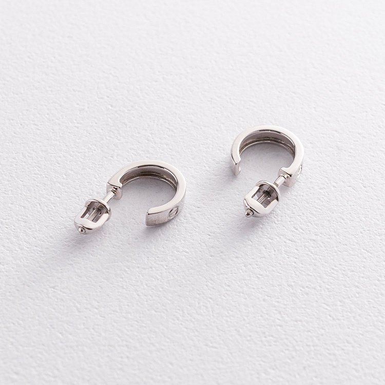 Золотые серьги - пусеты "Love" с07445 от ювелирного магазина Оникс - 6