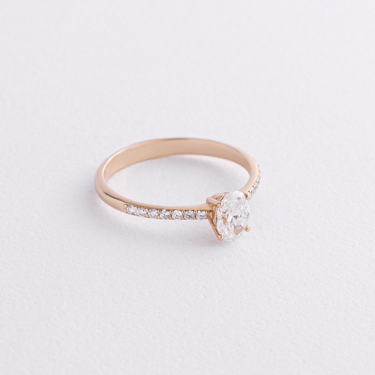 Заручальна золота каблучка з діамантами 242951621 від ювелірного магазину Онікс - 2