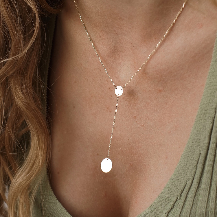 Золоте кольє "Монетки" (можливе гравіювання) кол01478 від ювелірного магазину Онікс - 6