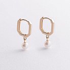 Серьги "Olimpia" с жемчугом (желтое золото) с09629 от ювелирного магазина Оникс