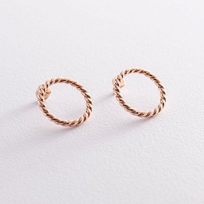 Золоті сережки - пусети "Тріана" с07334 №5