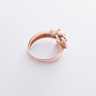 Золотое кольцо "Пантера" (фианиты) к06561 №3