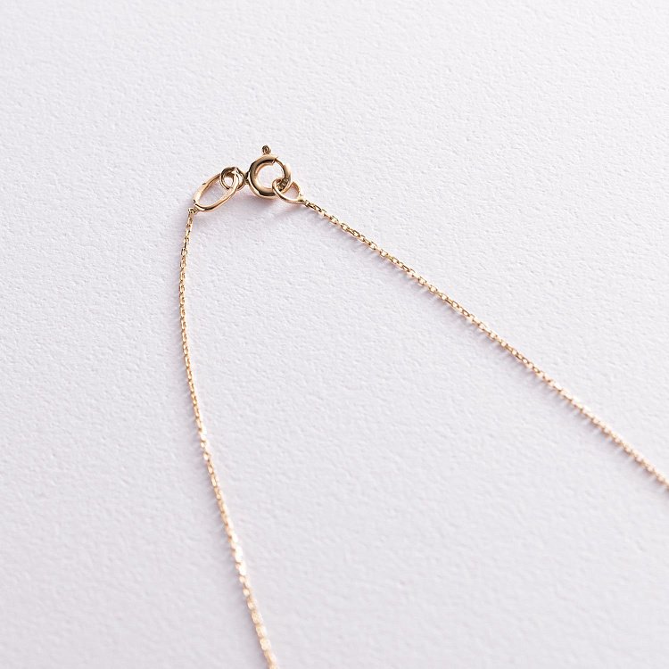 Колье с помолвочным кольцом в желтом золоте (фианит) кол00771 от ювелирного магазина Оникс - 4