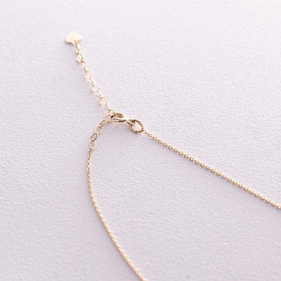 Золотое колье "Независимая" с шариками (синие и желтые фианиты) кол02321 №5