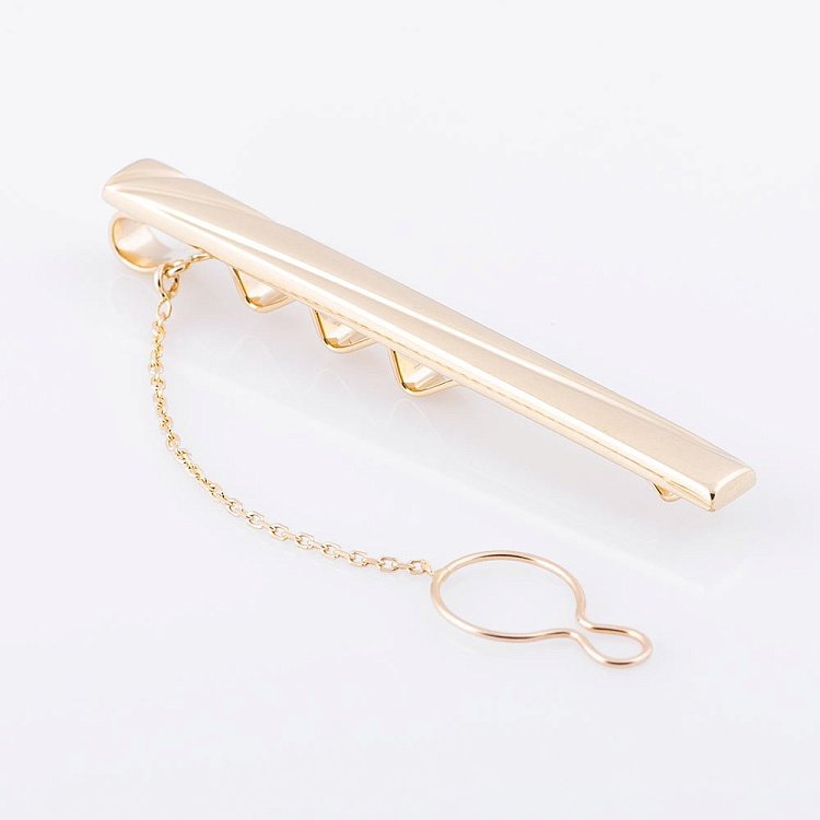 Золотой зажим для галстука заж00122 от ювелирного магазина Оникс