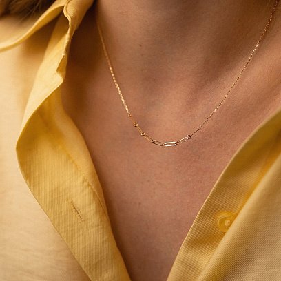 Кольє - ланцюжок у червоному золоті кол02378 №6