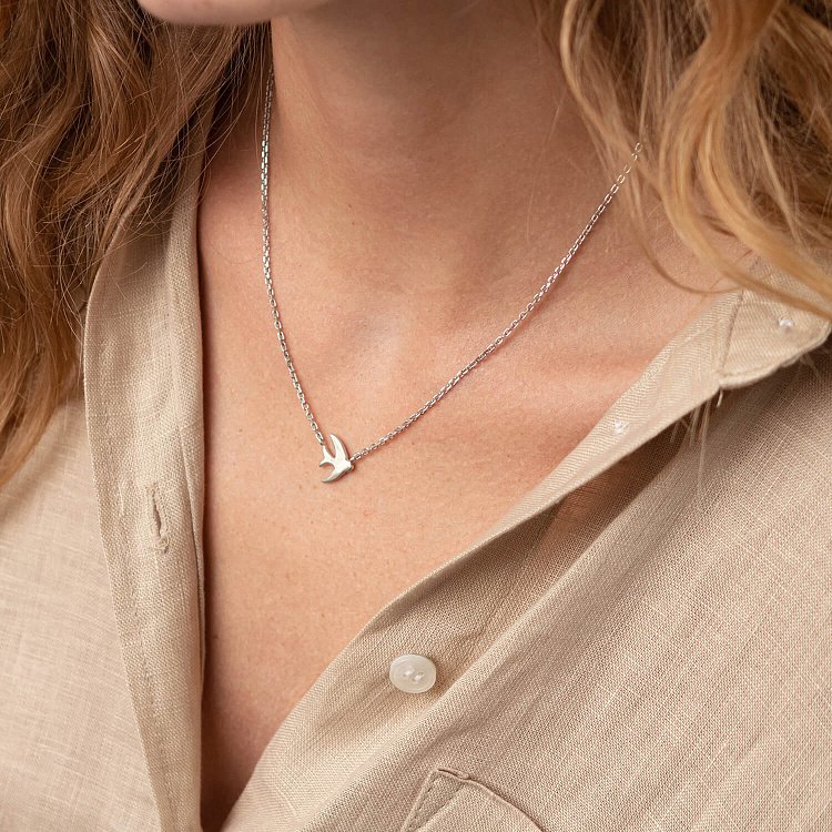 Срібне кольє "Ластівка" 1076-1 від ювелірного магазину Онікс - 5