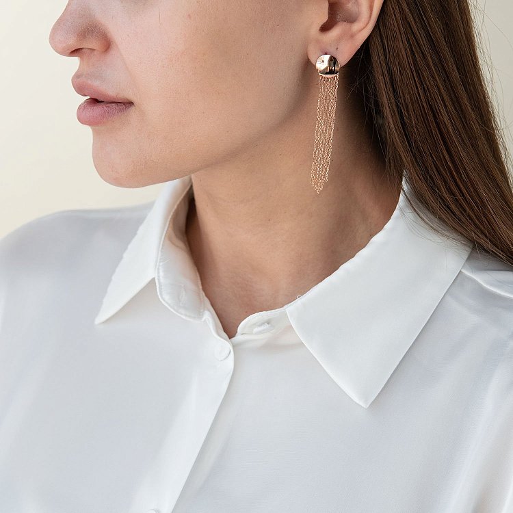 Золоті сережки "Вишуканість" 480075 від ювелірного магазину Онікс - 1