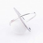 Срібний перстень з фіанітами 111868 от ювелирного магазина Оникс