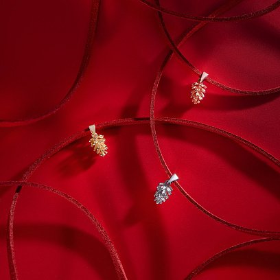 Кулон "Шишка" в желтом золоте п03668 №6