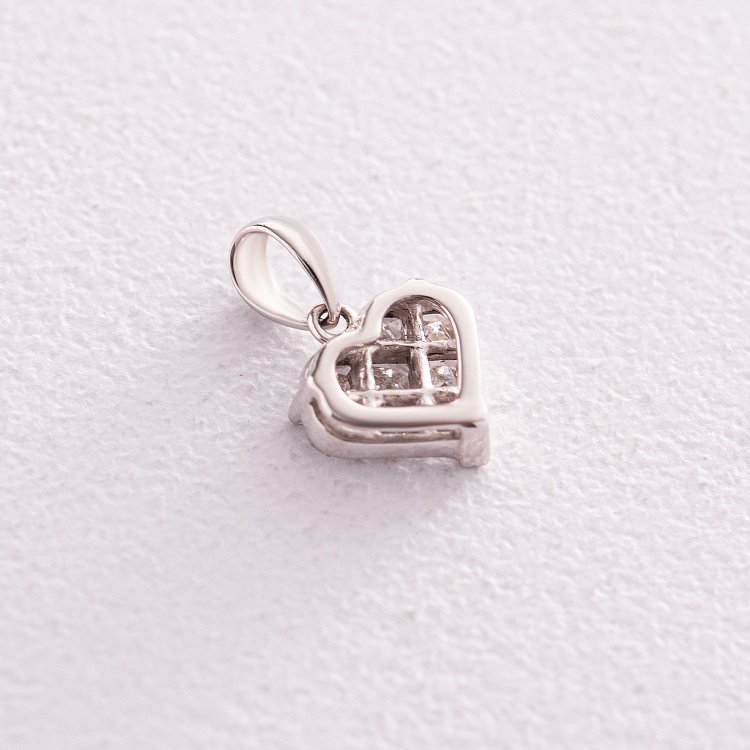 Золотий кулон "Сердечко" з діамантами пб0283nl від ювелірного магазину Онікс - 2