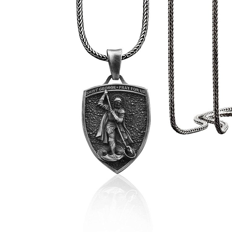 Срібний кулон "Георгій Переможець" 133176 від ювелірного магазину Онікс - 5