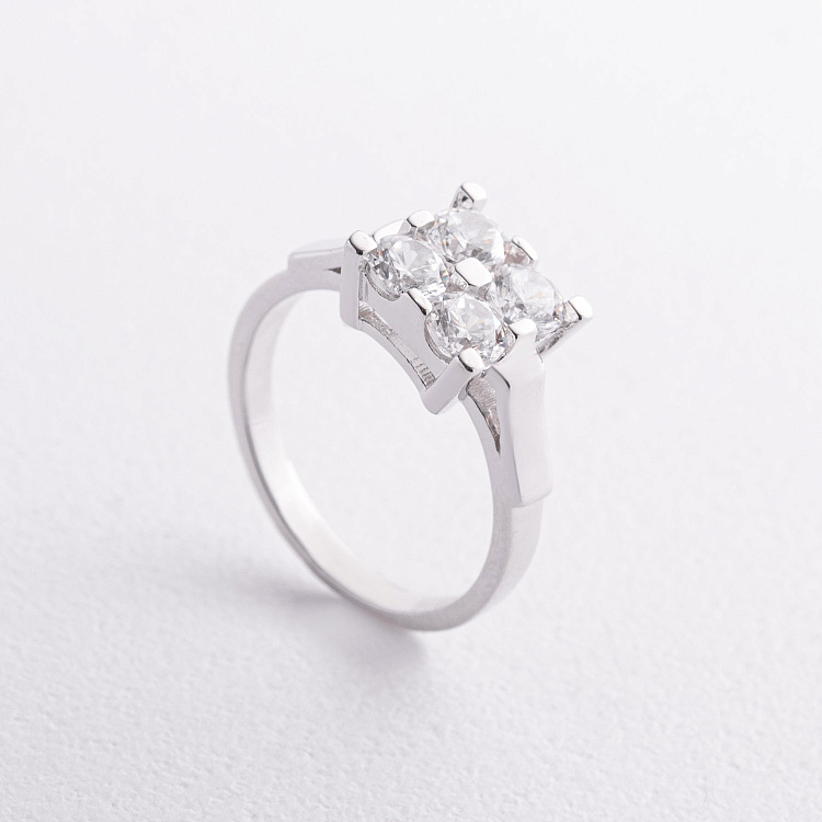 Серебряное кольцо "Irene" с фианитами 112853 от ювелирного магазина Оникс