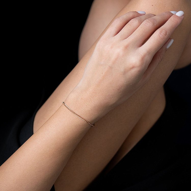 Золотий браслет плетіння Панцирне  б00280 від ювелірного магазину Онікс - 1