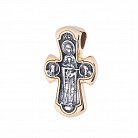 Серебряный православный крест "Деисус. Божия Матерь "Никопея" 132442 от ювелирного магазина Оникс - 3
