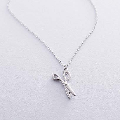 Серебряное колье "Ножницы" 18922