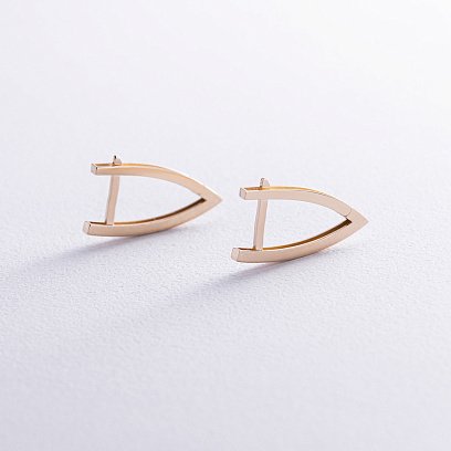 Серьги "Венди" в желтом золоте с08520 №3