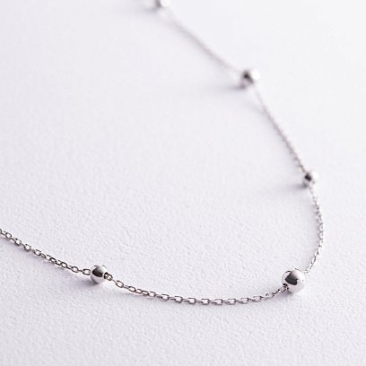 Колье "Шарики" в белом золоте кол02226 №3