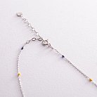 Колье в серебре (синяя и желтая эмаль) 181222 от ювелирного магазина Оникс - 2