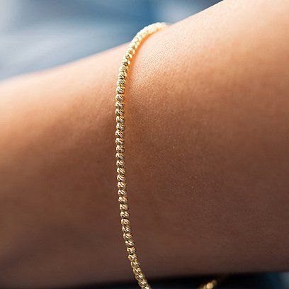 Браслет "Кульки" у жовтому золоті б05028 №4