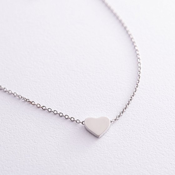 Серебряное колье "Сердечко" 1089 №5