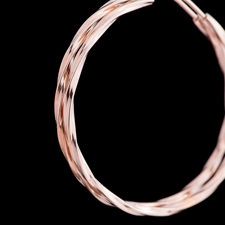 Золотые серьги "Кольца" (3.5см) с01598 от ювелирного магазина Оникс - 2