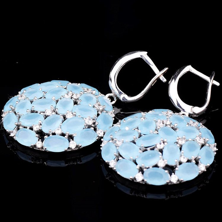 Круглые сережки из серебра с фианитами 121291 от ювелирного магазина Оникс - 1