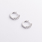 Золотые серьги - кольца с бриллиантами сб0548mi от ювелирного магазина Оникс - 1