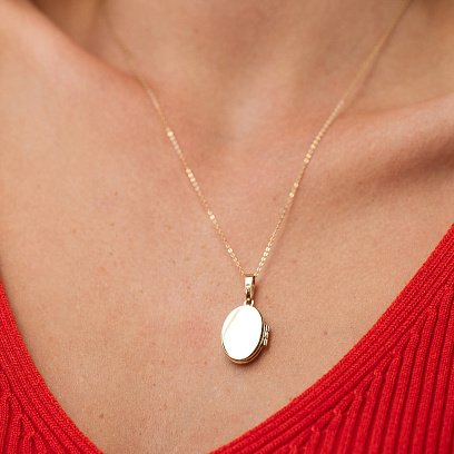 Золотой кулон для фотографии п01774 №6