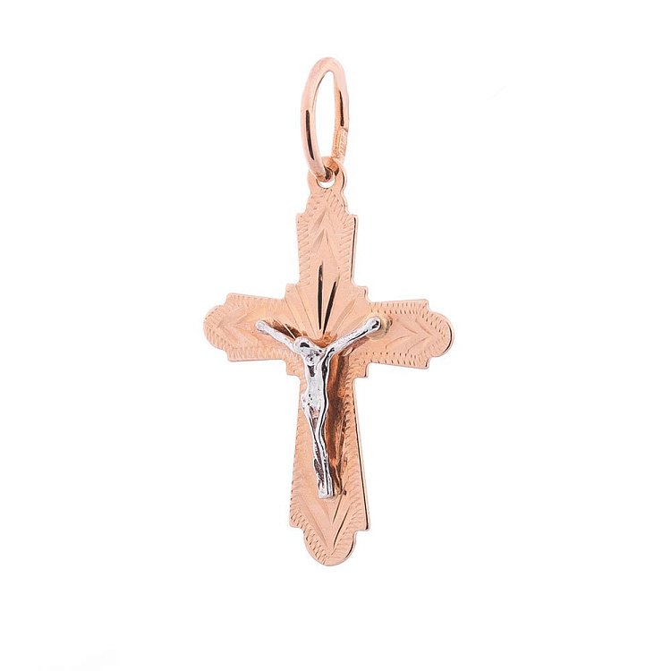 Золотий православний хрестик п02557 від ювелірного магазину Онікс