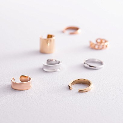 Сережка-каффа в жовтому золоті с06951 №10