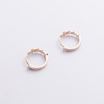 Золотые серьги - кольца "Звездочки" с09275 №2