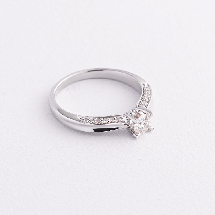 Заручальна золота каблучка з діамантами кб0580nl від ювелірного магазину Онікс - 1