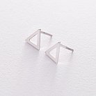 Золоті сережки-пусети "Трикутники" с06413 от ювелирного магазина Оникс - 1