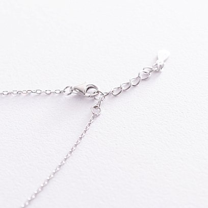 Серебряное колье "Шар" с эмалью 181069 №4