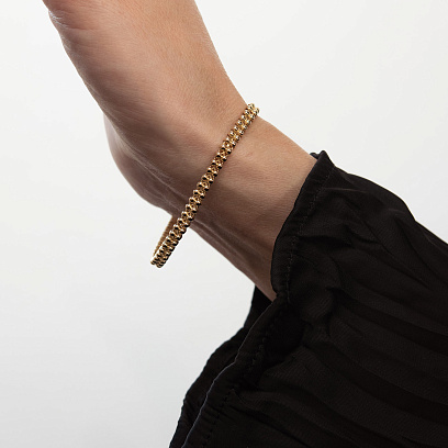 Браслет "Шарики" в желтом золоте б05759 №8