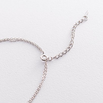 Срібне кольє "Зірочка" з фіанітами 181130 №4