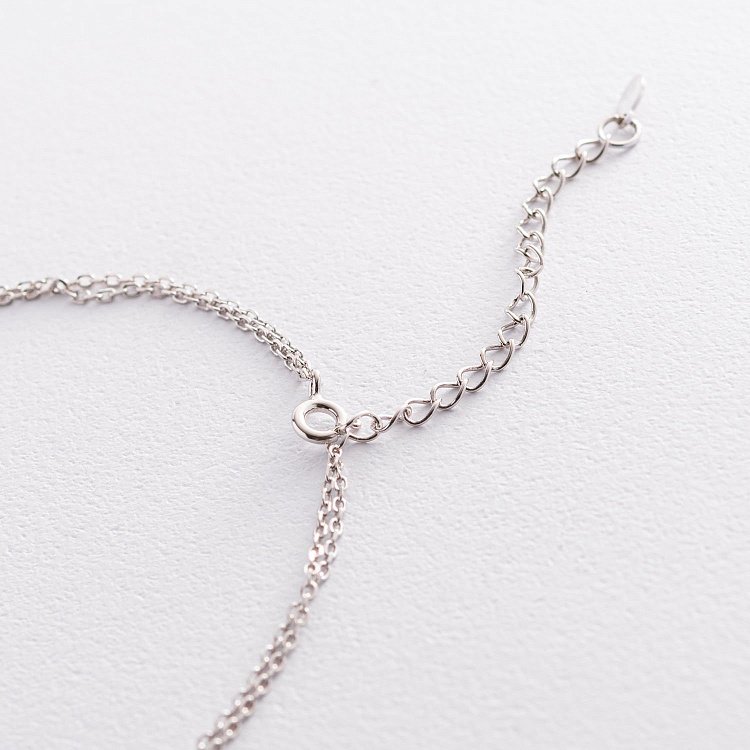 Срібне кольє "Зірочка" з фіанітами 181130 від ювелірного магазину Онікс - 3