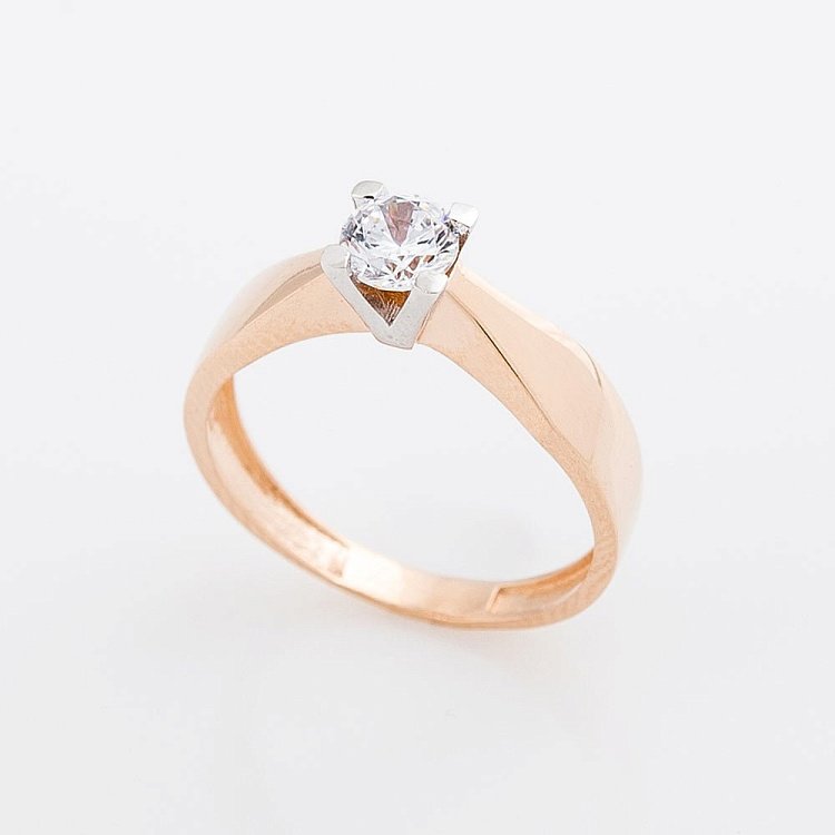 Золота заручальна каблучка (фіаніти) к03470 від ювелірного магазину Онікс