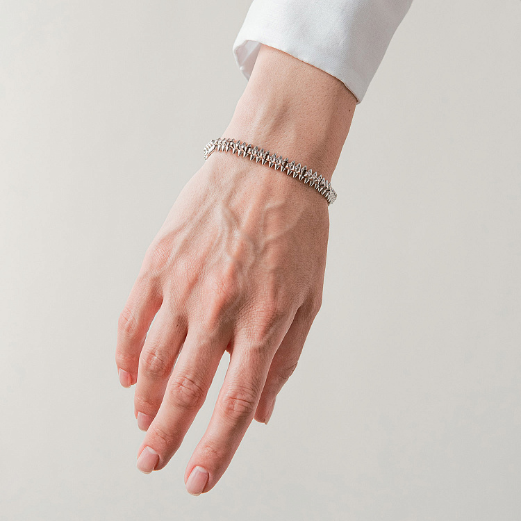 Браслет "Тереза" у білому золоті б05429 від ювелірного магазину Онікс - 4